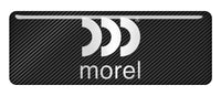 Morel 2.75"x1" Chrome Effect Domed Case Badge / Sticker Logo