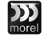 Morel Insignia de caja abovedada con efecto cromado de 1"x1" / Logotipo adhesivo