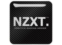 NZXT 1"x1" Chrome Effect Domed Case Badge / Sticker Logo