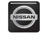 Nissan 1"x1" Insignia de caja abovedada con efecto cromado / Logotipo adhesivo