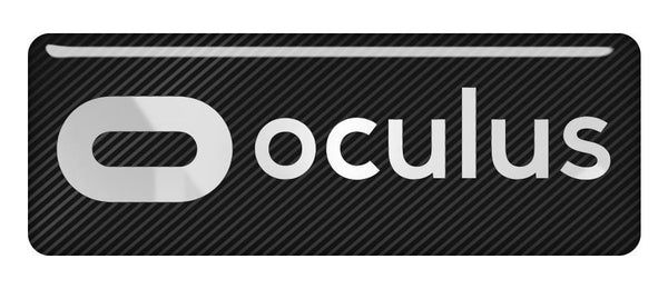 Insignia/logotipo adhesivo de caja abovedada con efecto cromado de Oculus de 2,75 x 1 pulgada