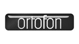 Ortofon 2"x0.5" Badge de boîtier bombé effet chromé / Logo autocollant