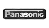 Insignia/logotipo adhesivo de caja abovedada con efecto cromado de Panasonic de 2"x0,5"