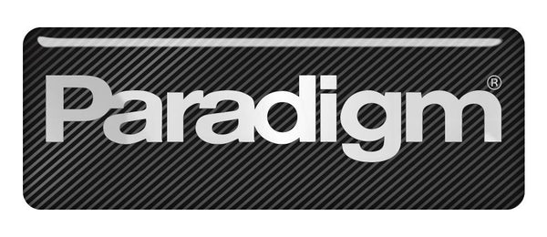 Paradigm 2.75"x1" Chrome Effect Domed Case Badge / Sticker Logo