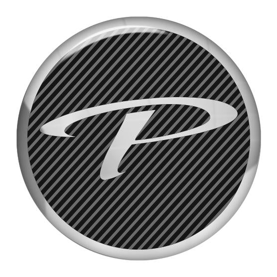 Paradigm 1.5" Diameter Round Chrome Effect Domed Case Badge / Sticker Logo