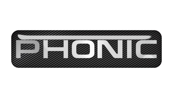 Phonic 2"x0.5" Chrome Effect Domed Case Badge / Sticker Logo