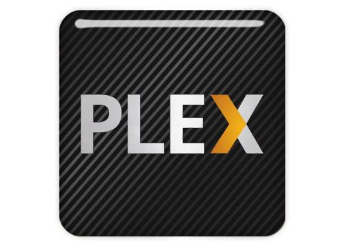 Plex 1"x1" Chrome Effect Domed Case Badge / Sticker Logo