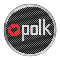 Polk Audio 1.5" Diameter Round Chrome Effect Domed Case Badge / Sticker Logo
