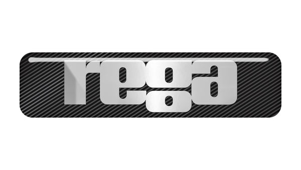 REGA 2"x0.5" Chrome Effect Domed Case Badge / Sticker Logo