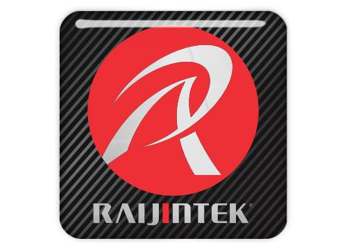 Raijintek 1"x1" Chrome Effect Domed Case Badge / Sticker Logo