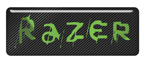 Razer 2.75"x1" Chrome Effect Domed Case Badge / Sticker Logo