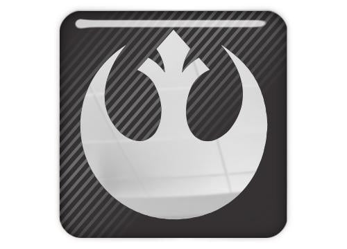 Rebel Alliance 1"x1" Chrome Effect Domed Case Badge / Sticker Logo