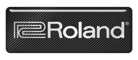 Roland 2.75"x1" Chrome Effect Domed Case Badge / Sticker Logo