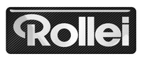 Rollei 2.75"x1" Chrome Effect Domed Case Badge / Sticker Logo