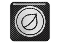Rosa Linux Design #2 1"x1" Chrome Effect Domed Case Badge / Sticker Logo