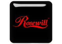 Rosewill Red 1"x1" Chrome Effect Domed Case Badge / Sticker Logo