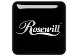 Rosewill Black 1"x1" Chrome Effect Domed Case Badge / Sticker Logo