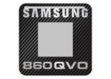 Samsung 860 QVO SSD 1"x1" Chrome Effect Domed Case Badge / Sticker Logo