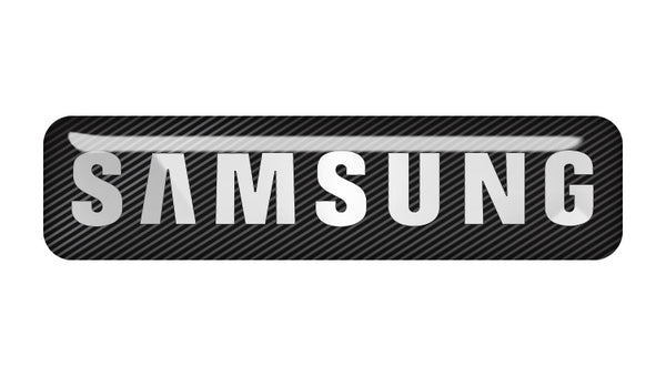 Samsung 2"x0.5" Chrome Effect Domed Case Badge / Sticker Logo