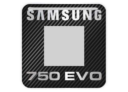 Samsung 750 EVO SSD 1"x1" Chrome Effect Domed Case Badge / Sticker Logo