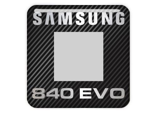 Samsung 840 EVO SSD 1"x1" Chrome Effect Domed Case Badge / Sticker Logo