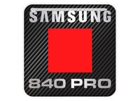 Samsung 840 PRO SSD 1"x1" Chrome Effect Domed Case Badge / Sticker Logo