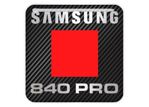 Samsung 840 PRO SSD 1"x1" Chrome Effect Domed Case Badge / Sticker Logo