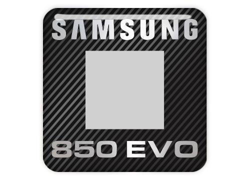 Samsung 850 EVO SSD 1"x1" Chrome Effect Domed Case Badge / Sticker Logo