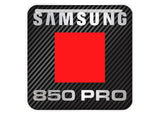 Samsung 850 PRO SSD 1"x1" Chrome Effect Domed Case Badge / Sticker Logo
