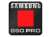 Samsung 860 PRO SSD 1"x1" Chrome Effect Domed Case Badge / Sticker Logo
