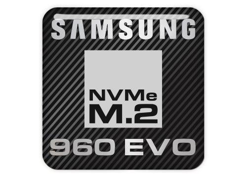 Samsung 960 EVO NVMe M.2 SSD 1 x1 Chrome Effect Domed Case Badge St Sticker Library
