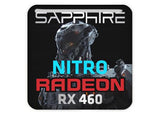 Sapphire Radeon Nitro RX 460 Insignia/logotipo adhesivo con caja abovedada con efecto cromado de 1"x1"