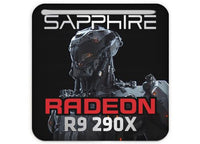 Sapphire Radeon R9 290X 1"x1" Chrome Effect Domed Case Badge / Sticker Logo