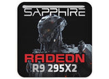 Sapphire Radeon R9 295X2 1"x1" Caja abovedada con efecto cromado Insignia/logotipo adhesivo