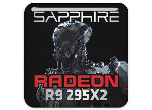 Sapphire Radeon R9 295X2 1"x1" Chrome Effect Domed Case Badge / Sticker Logo