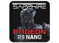 Sapphire Radeon R9 NANO 1"x1" Chrome Effect Domed Case Badge / Sticker Logo