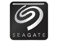 Insignia/logotipo adhesivo de caja abovedada con efecto cromado de 1"x1" de Seagate