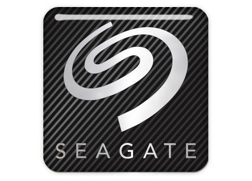 Seagate 1"x1" Chrome Effect Domed Case Badge / Sticker Logo
