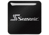 Seasonic 1"x1" Chrome Effect Domed Case Badge / Sticker Logo