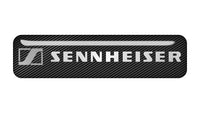 Sennheiser 2"x0.5" Chrome Effect Domed Case Badge / Sticker Logo