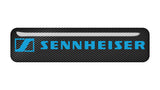Sennheiser azul 2"x0.5" efecto cromado insignia de caja abovedada/logotipo adhesivo