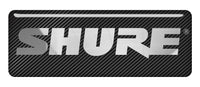 Shure 2.75"x1" Chrome Effect Domed Case Badge / Sticker Logo
