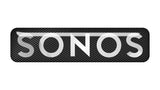 Insignia/logotipo adhesivo de caja abovedada con efecto cromado de Sonos de 2 x 0,5 pulgadas