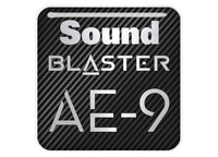 Sound Blaster Soundblaster AE-9 1 "x 1" Badge de boîtier en forme de dôme effet chromé / Logo autocollant