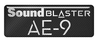 Sound Blaster Soundblaster AE-9 2,75 "x 1" Badge de boîtier bombé effet chromé / Logo autocollant