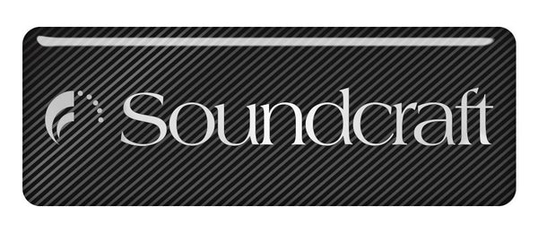 Soundcraft 2.75"x1" Chrome Effect Domed Case Badge / Sticker Logo