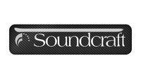 Soundcraft 2"x0.5" Chrome Effect Domed Case Badge / Sticker Logo