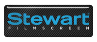 Stewart Filmscreen 2.75"x1" Chrome Effect Domed Case Badge / Sticker Logo