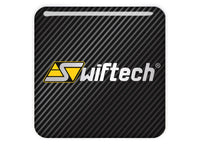 Swiftech 1"x1" Chrome Effect Domed Case Badge / Sticker Logo
