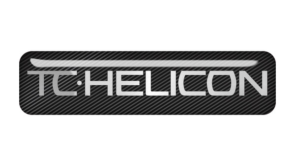 TC-Helicon Badge/autocollant pour boîtier bombé effet chromé 5,1 x 1,3 cm